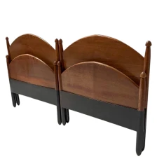 Willem Penaat Art Deco Amsterdamse School Twin Beds for Metz & Co., 1920s